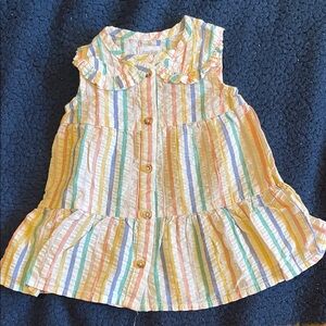 Itsy big Colorful Striped Sleeveless Dress